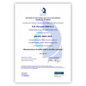 Certificazione UNI ISO 45001