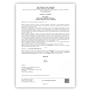 Albo Gestori Ambientali — CAT 9-E